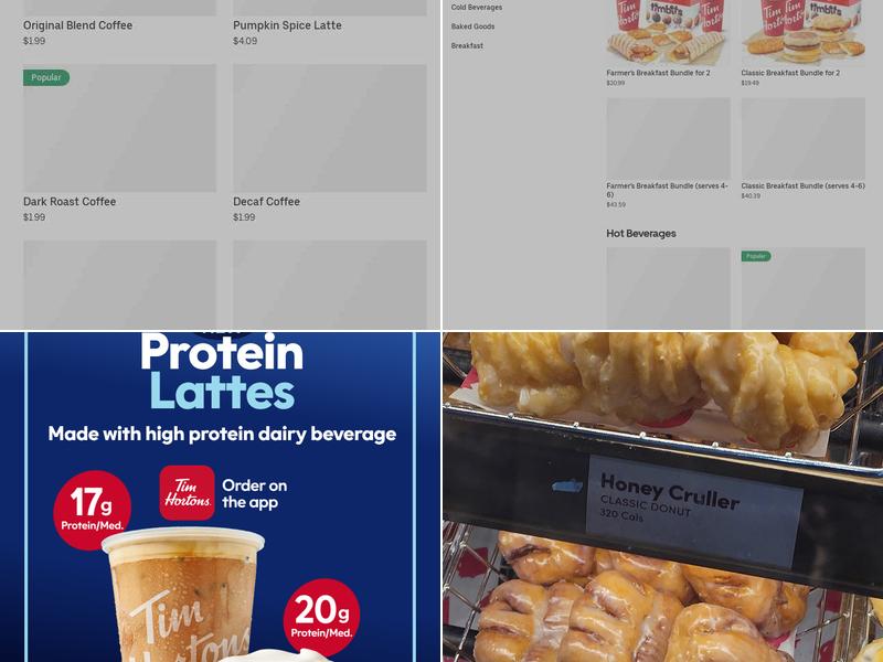 Tim Hortons Menu