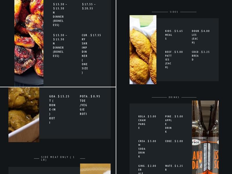 The Caribbean Express Menu