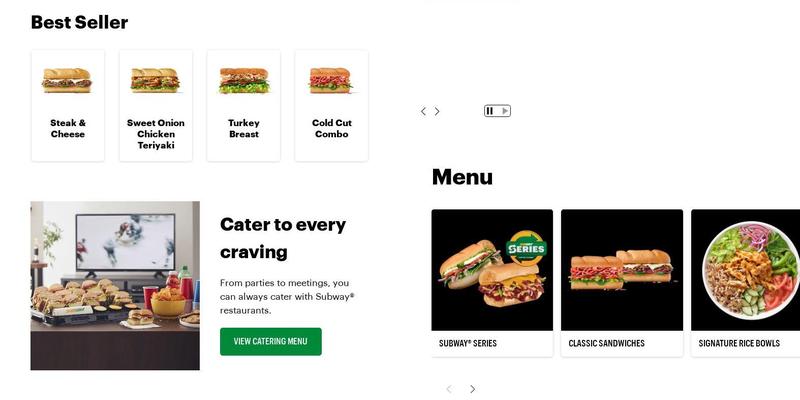 Subway Menu