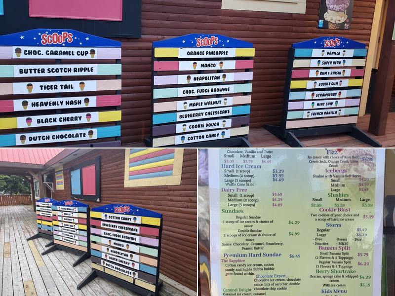 Sapphire Scoops Menu