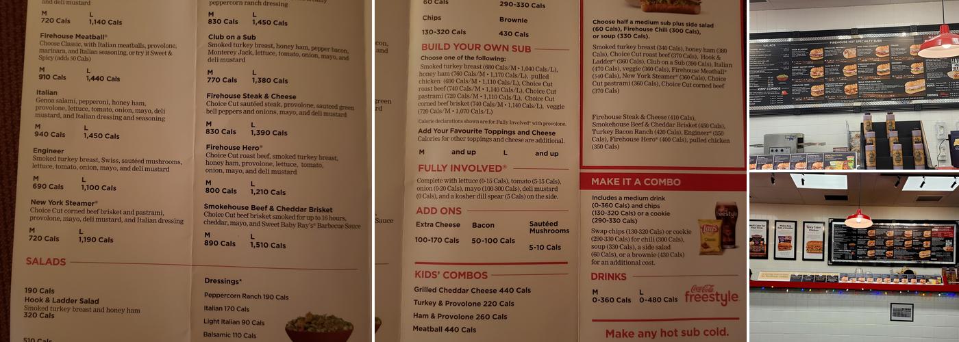 Firehouse Subs Belleville Bell Blvd. Menu