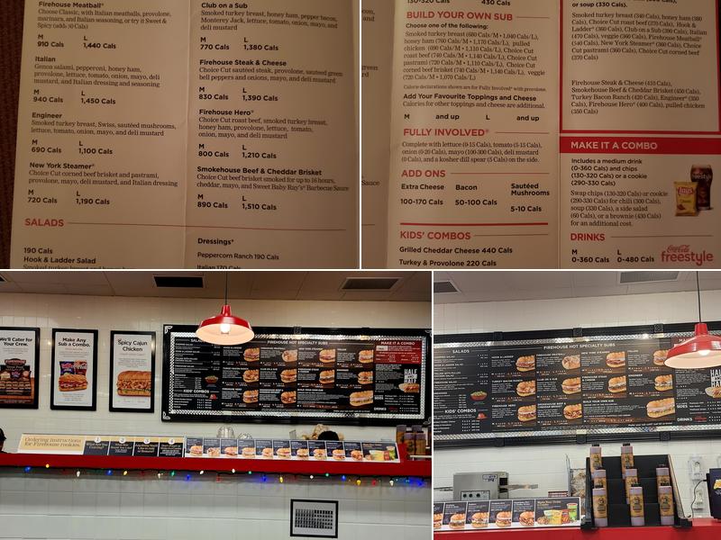 Firehouse Subs Belleville Bell Blvd. Menu