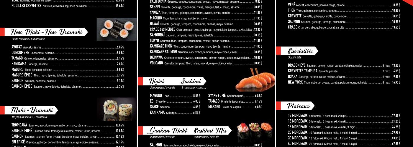 Ruby Sushi Express! Menu