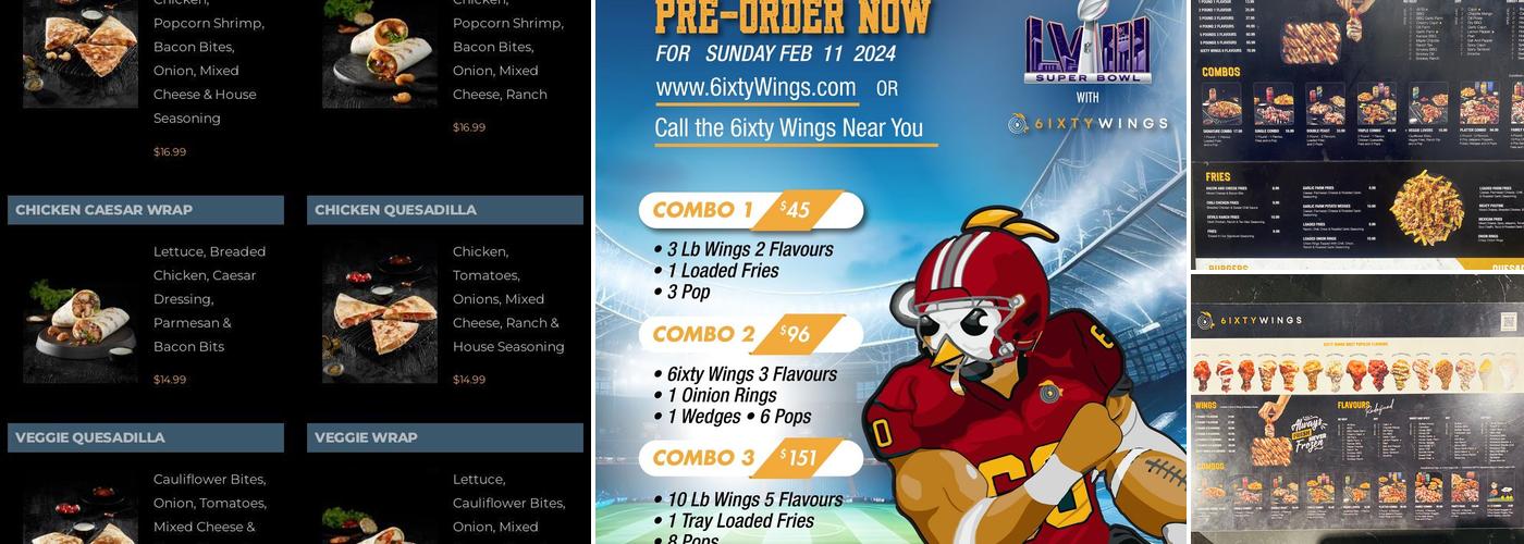 6IXTY WINGS Menu