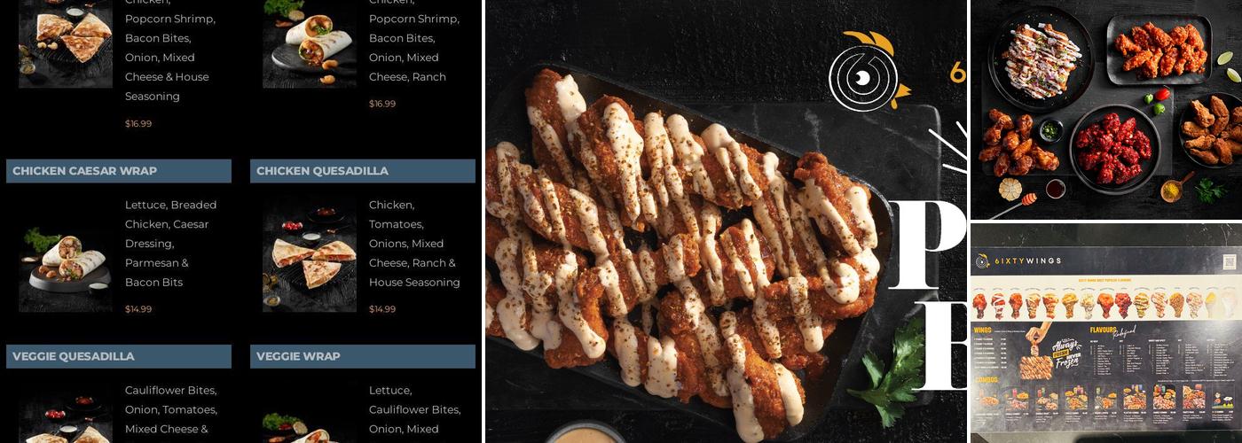 6IXTY WINGS Menu