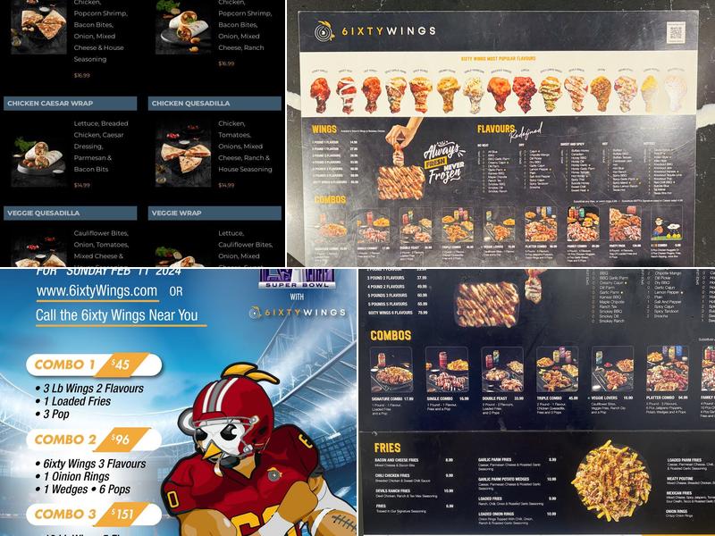 6IXTY WINGS Menu