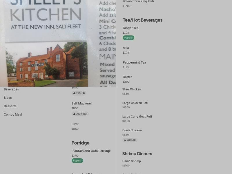 Shelly's Kitchen Menu