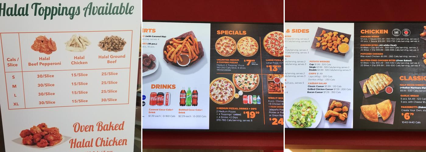 Pizza Pizza Menu