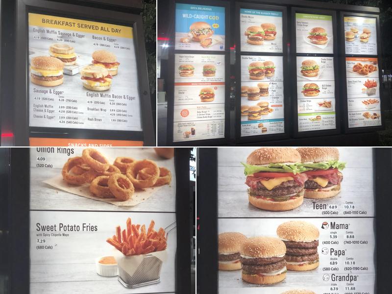 A&W Canada Menu