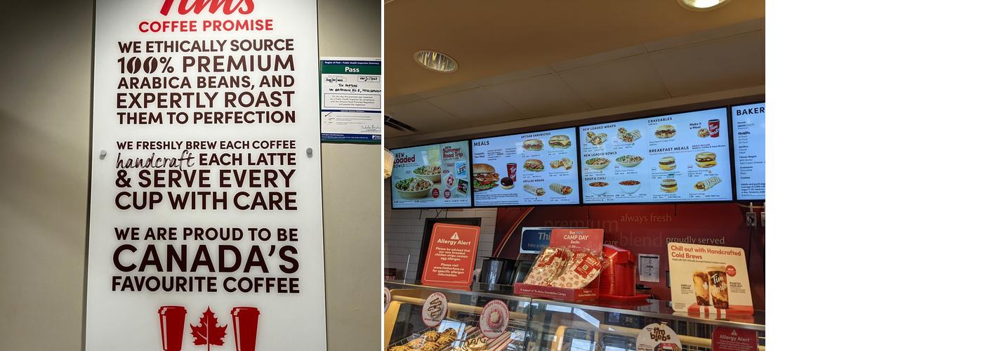 Tim Hortons Menu