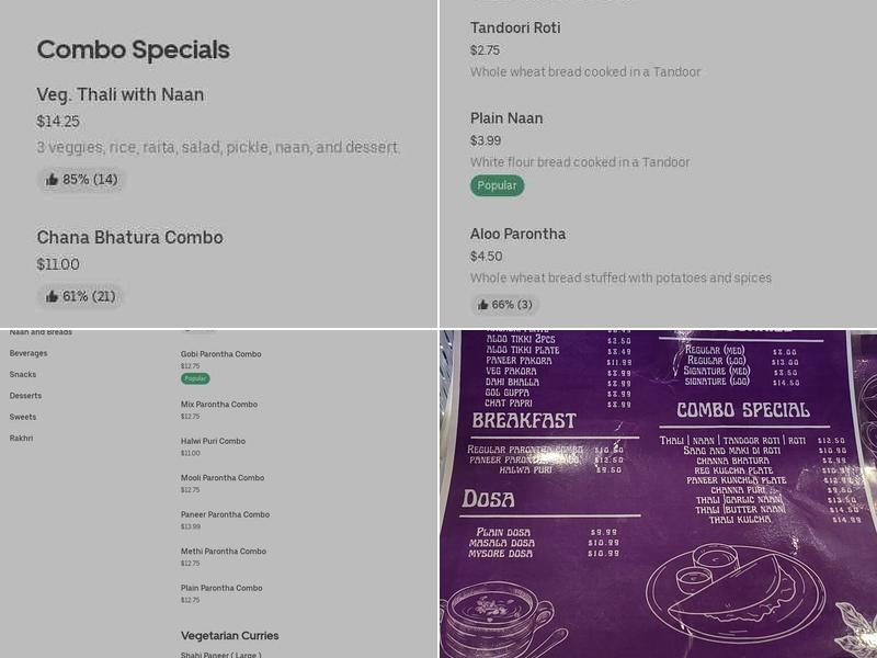 Doaba Sweets & Restaurant Menu