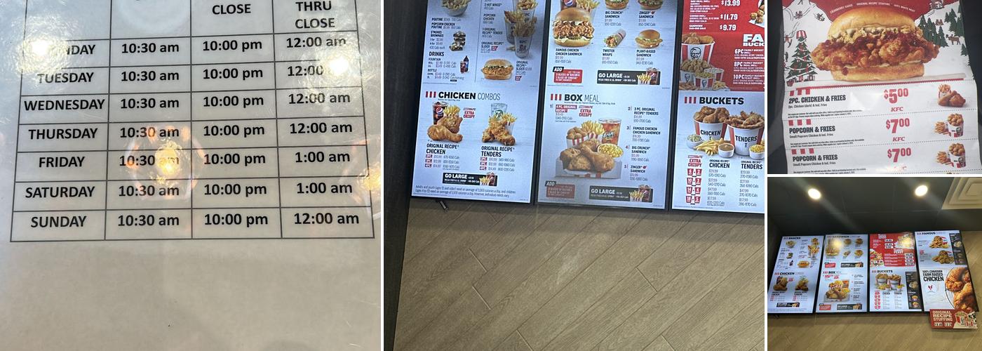 KFC Menu