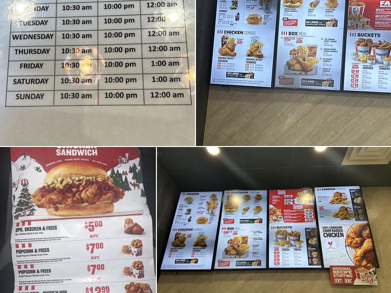 KFC Menu