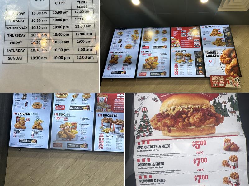KFC Menu