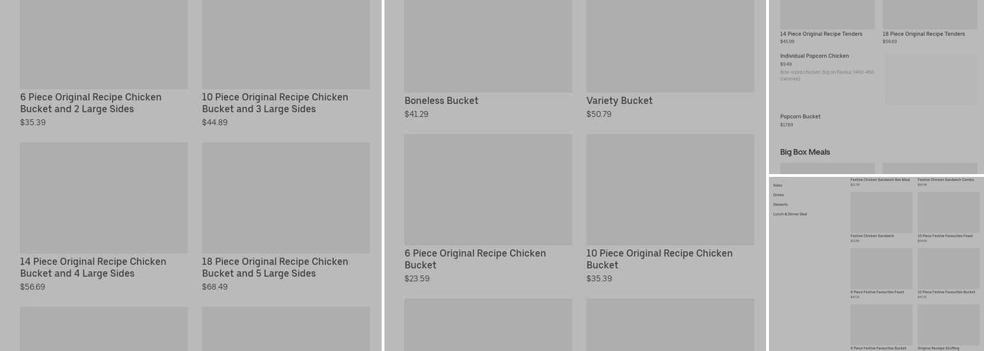 KFC Menu