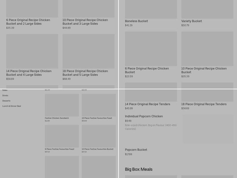 KFC Menu