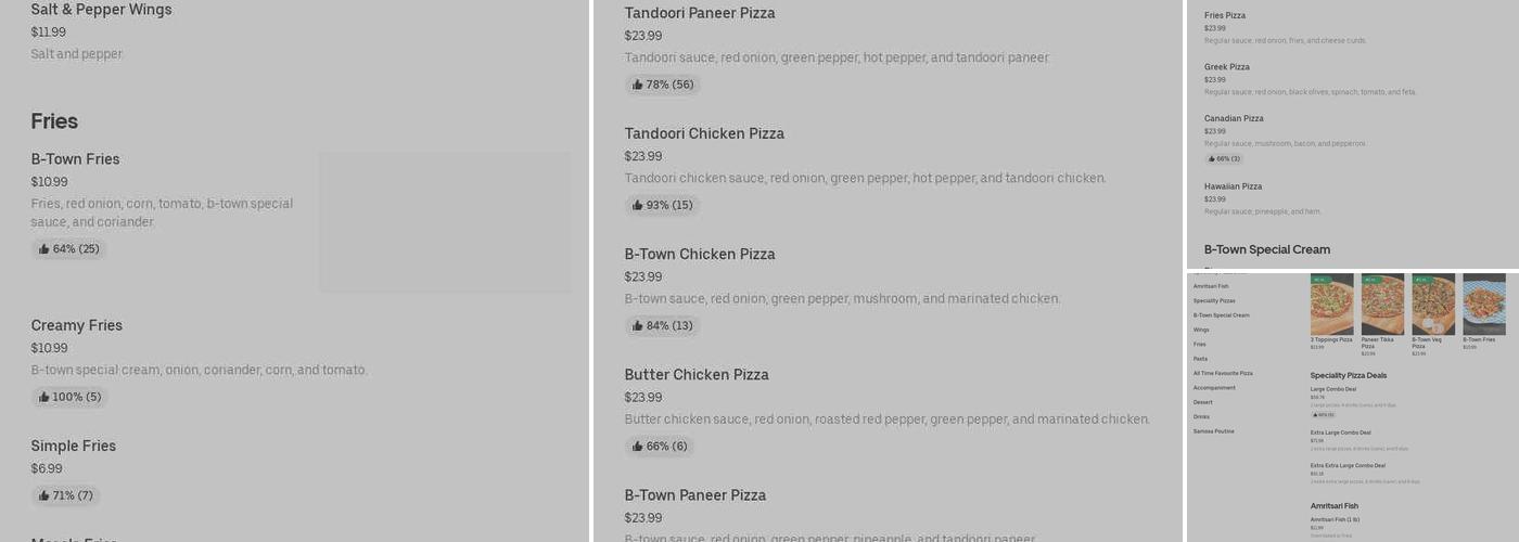 Brampton catering pizza Menu