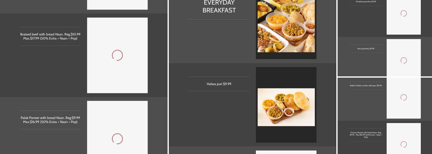 Pots & Potatoes Menu