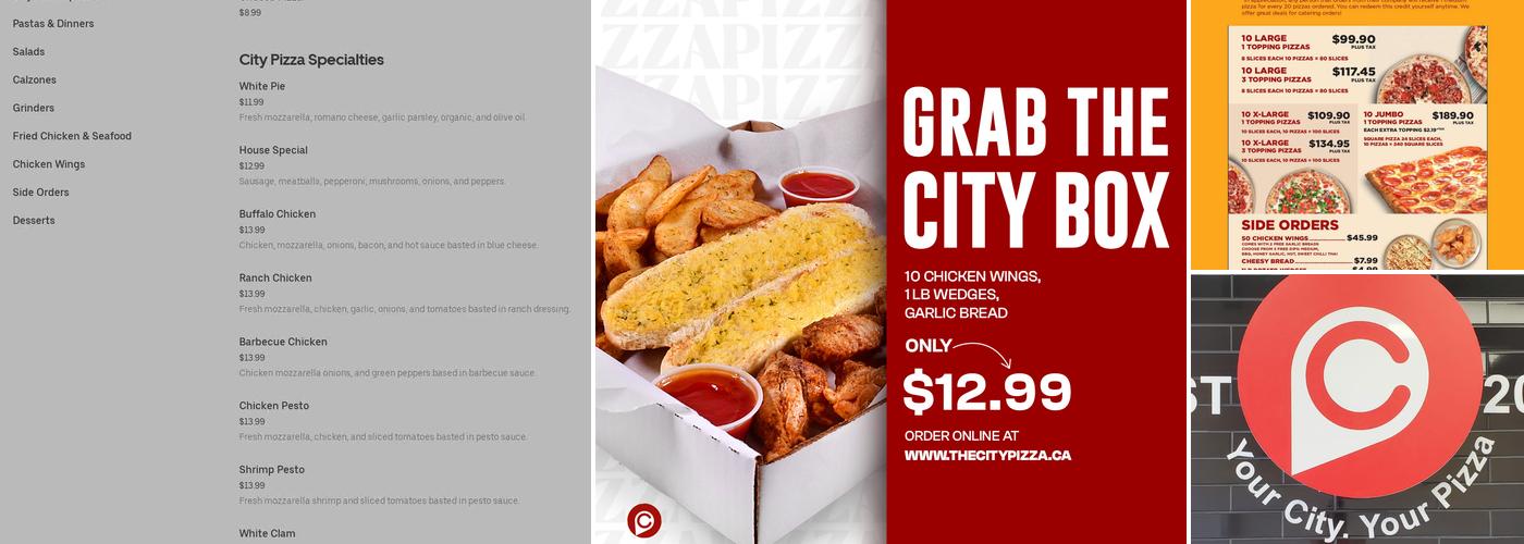 City Pizza Menu