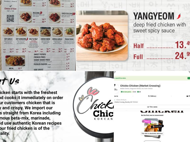 Chicko Chicken (Market Crossing) Menu