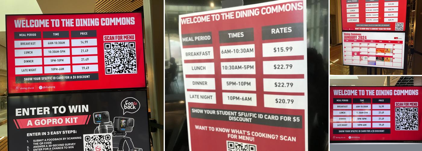 SFU Dining Commons Menu