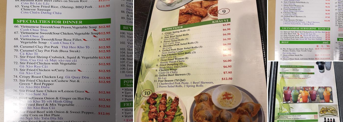 Pho 36 Menu