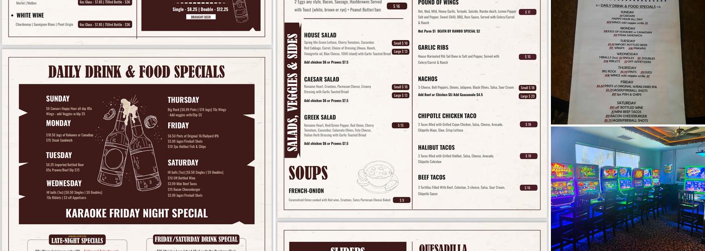 Stonewall Pub Menu