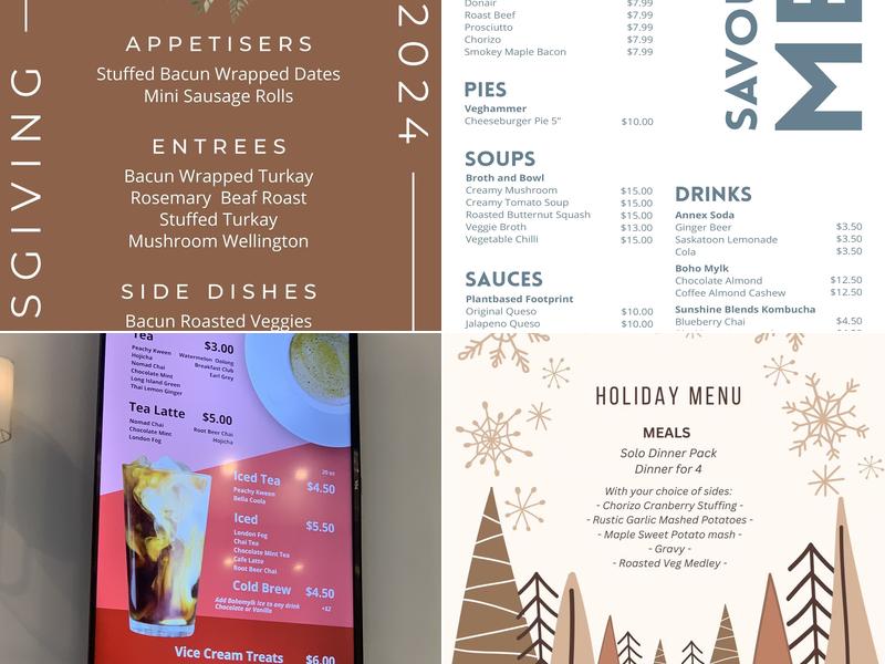 For Goodness Bake Menu