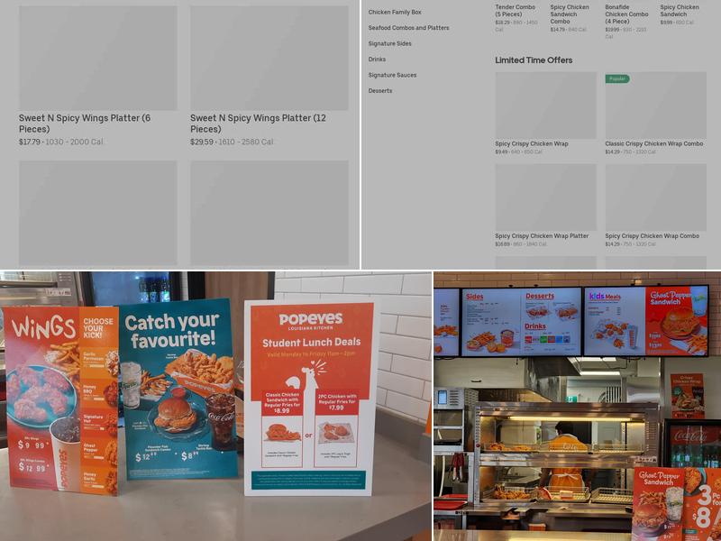 Popeyes Louisiana Kitchen Menu