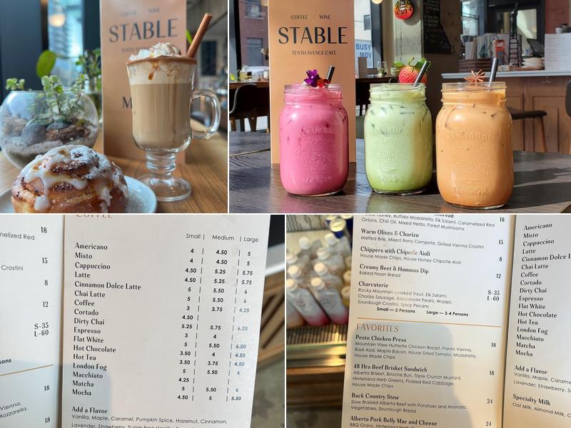 Stable Tenth Avenue Café and Cocktail Bar Menu