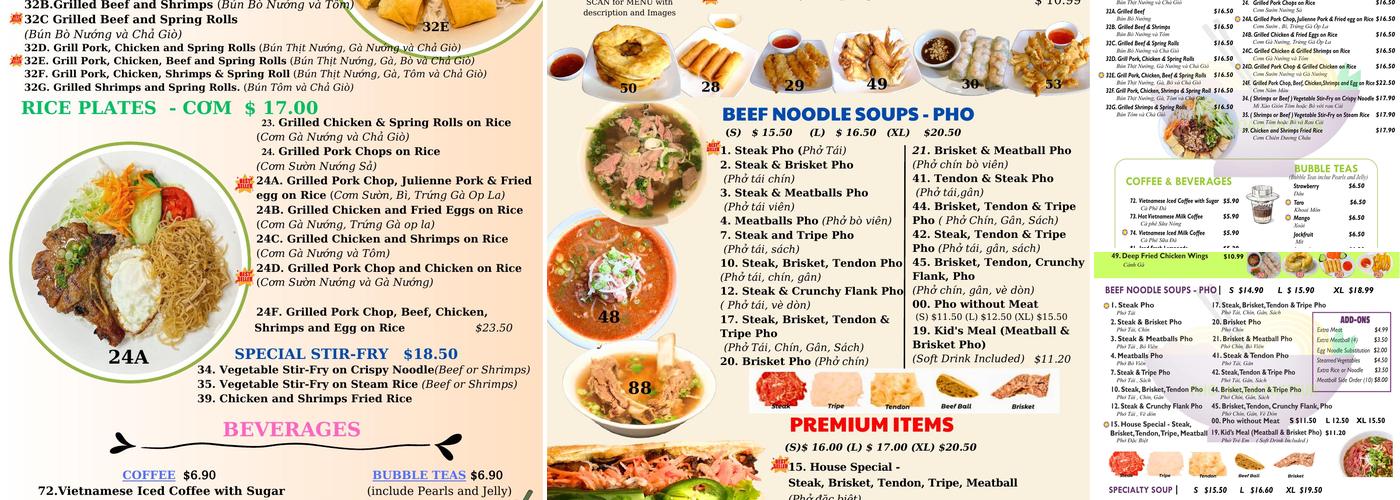 Pho Hoan Pasteur ( Township ) Menu
