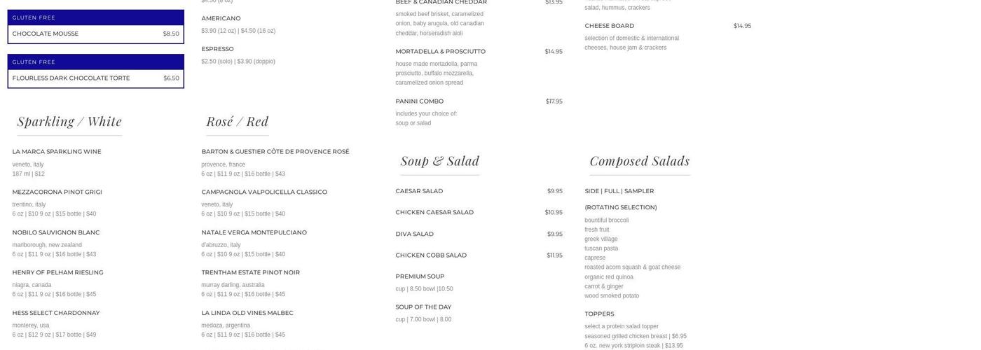 Cravings Bistro Menu