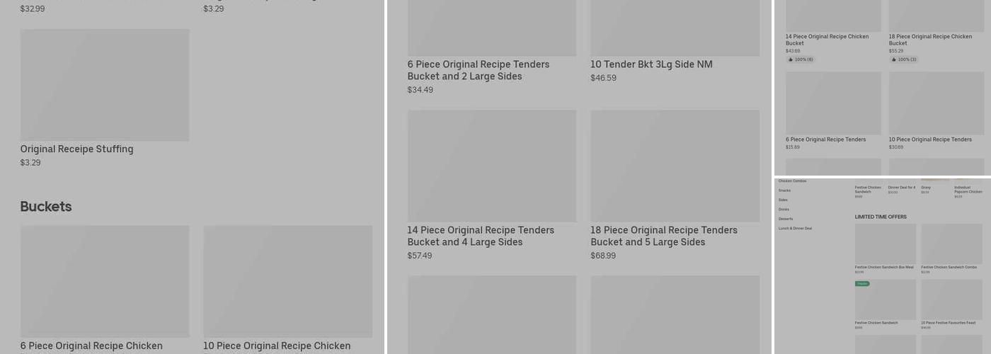 KFC Menu