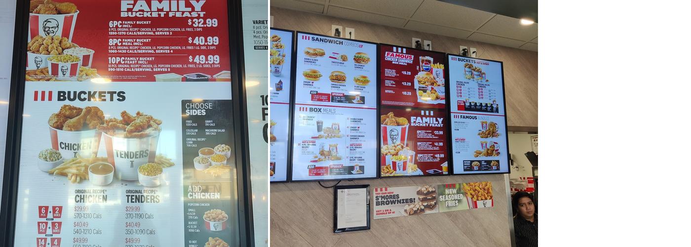 KFC Menu