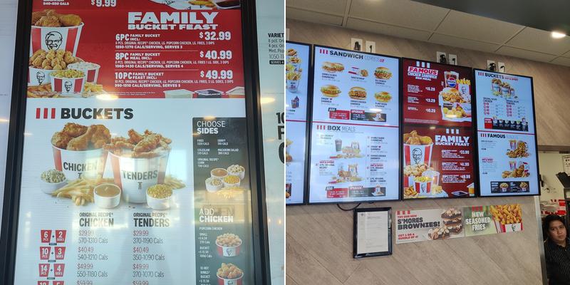KFC Menu