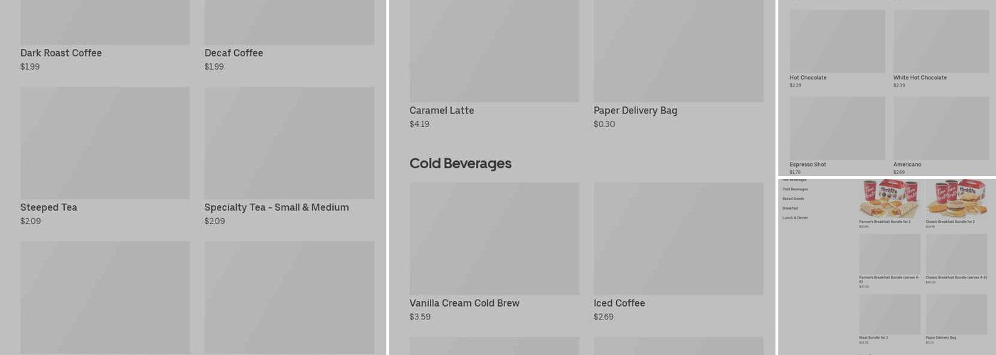 Tim Hortons Menu
