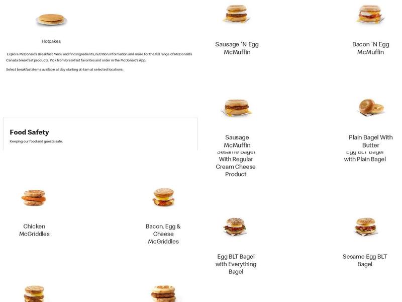McDonald’s Menu