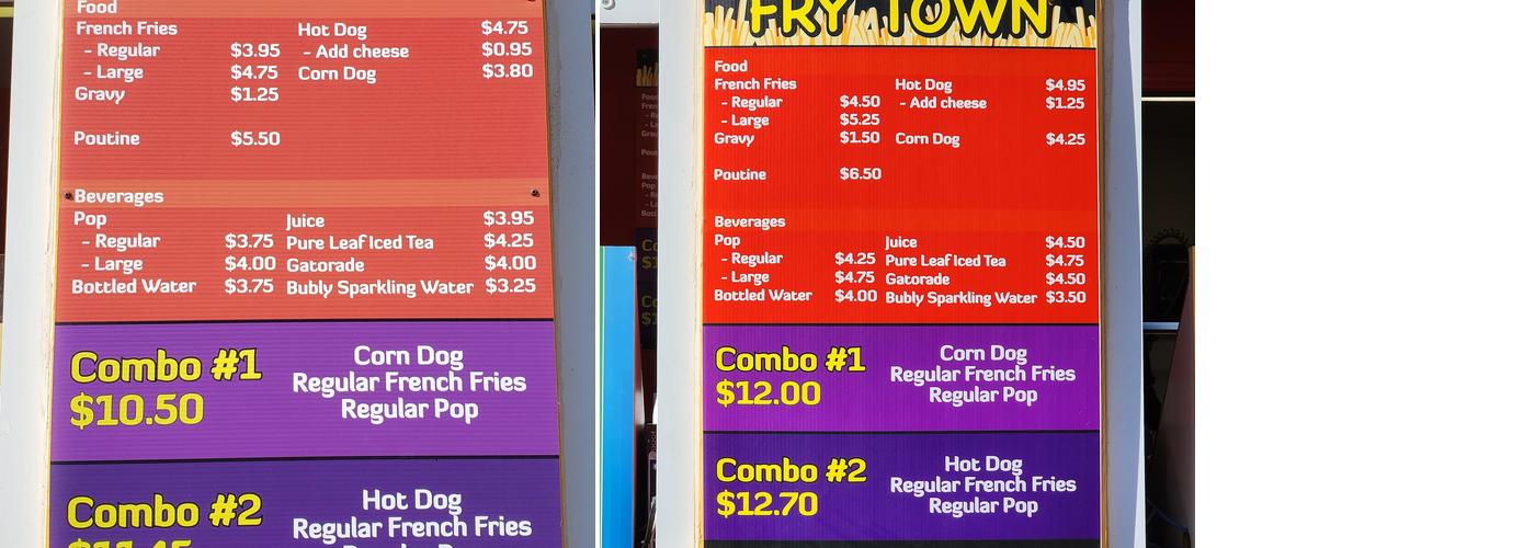 Fry Town Menu