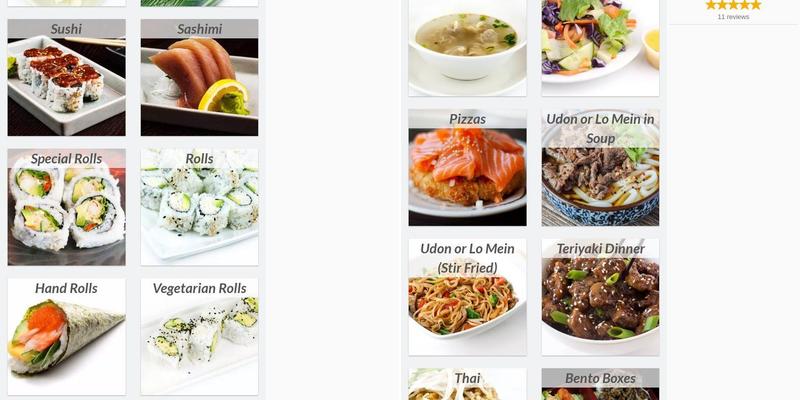 Fusion Sushi Parking Menu