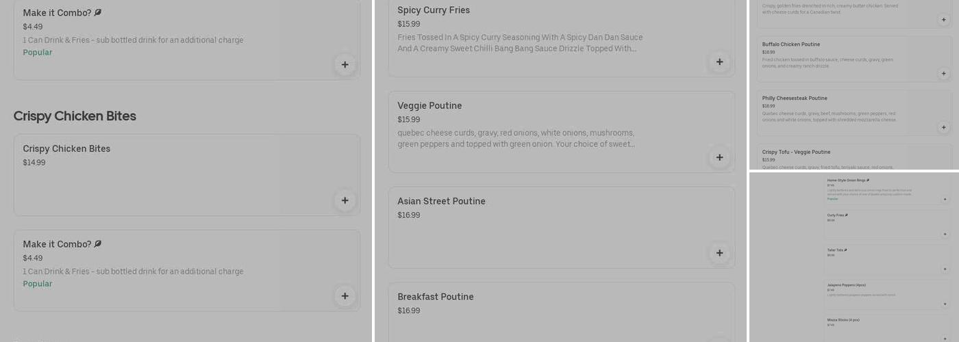 Bawk Bawk Chicken & Poutine Menu