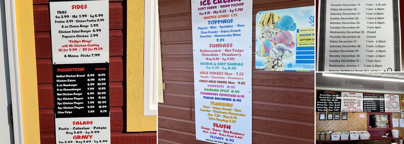 Mr. Chicken Menu