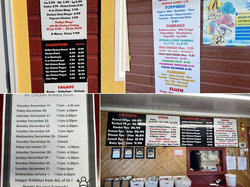 Mr. Chicken Menu