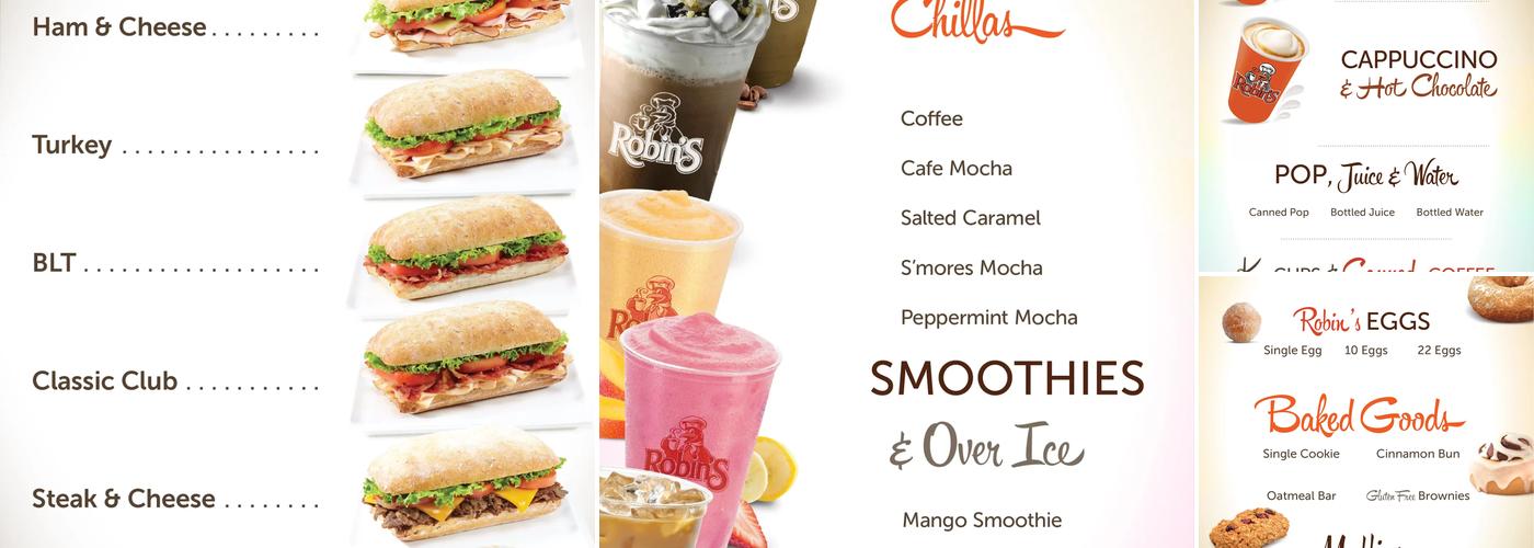 Robins Donuts Menu