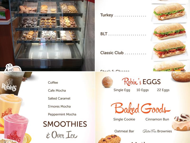 Robins Donuts Menu