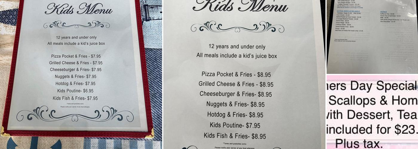 Scott's Fish & Chips Menu