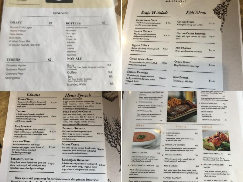 Hardy's Bar & Grill Menu