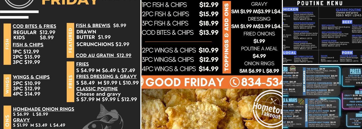 Hometown Takeout Menu