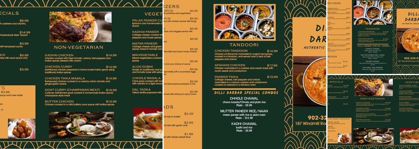DILLI DARBAR Menu