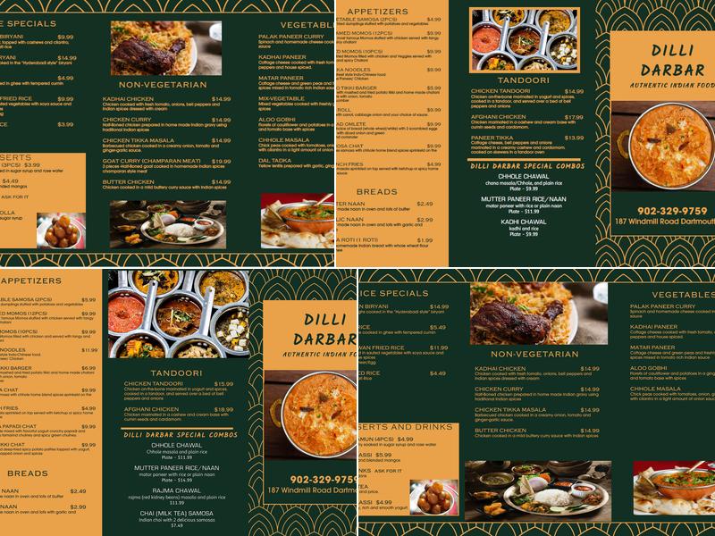 DILLI DARBAR Menu