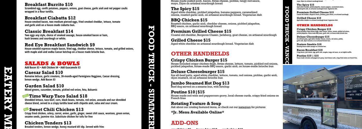 Bread & Cheese Eatery Menu